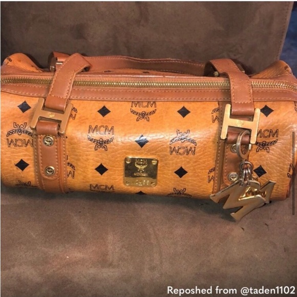 RARE HP mcm cognac papillon bag purse sale - Picture 6 of 12
